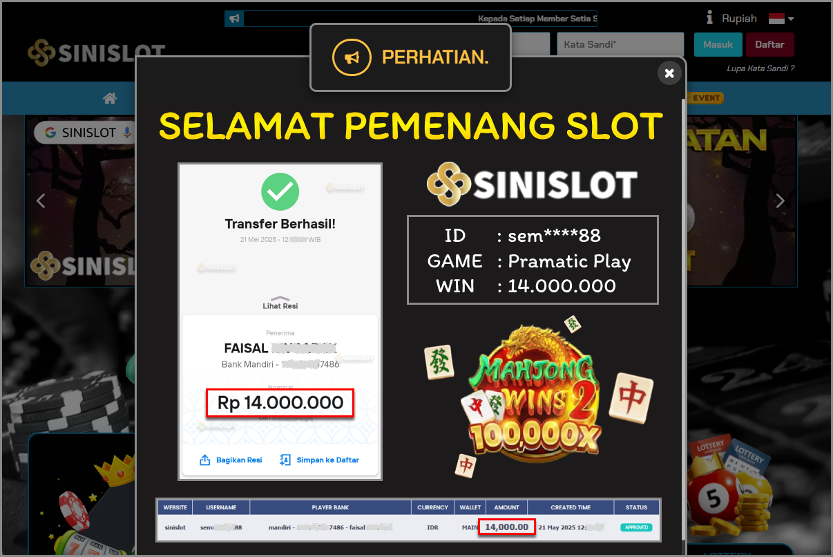 SINISLOT – MAHJONG WINS 2