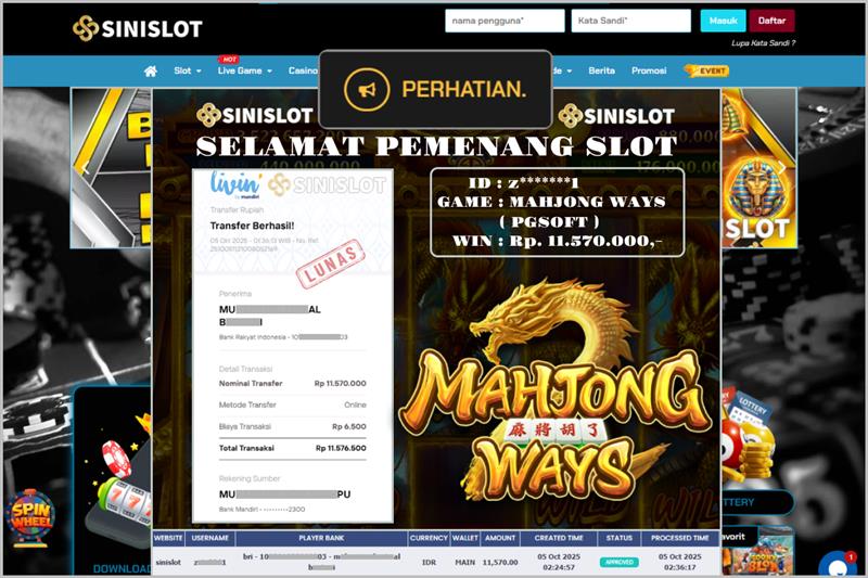 SINISLOT – MAHJONG WAYS  ( PGSOFT )