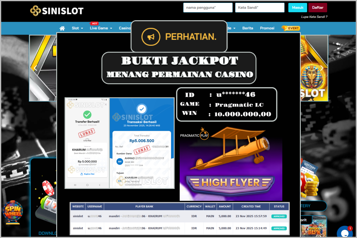 SINISLOT – HIGH FLYER