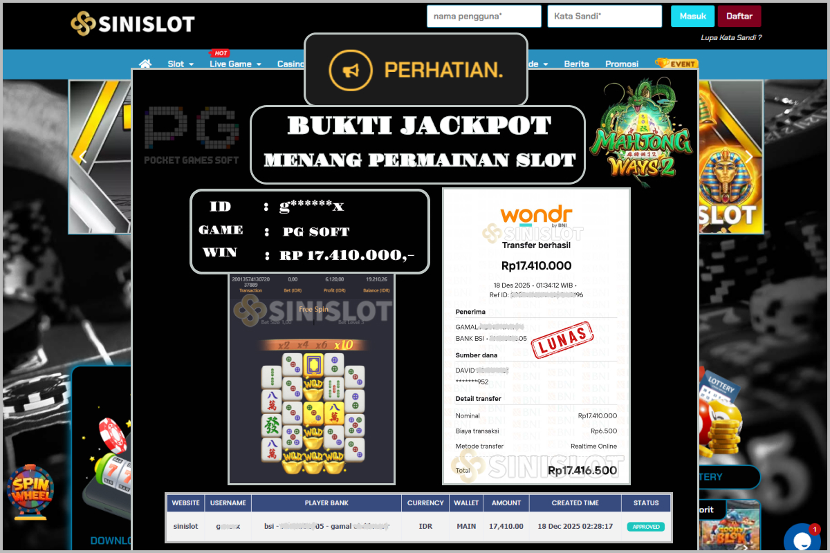 SINISLOT – MAHJONG WAYS 2