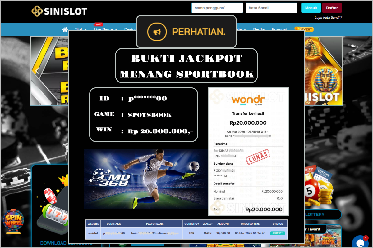 SINISLOT – CMD 368