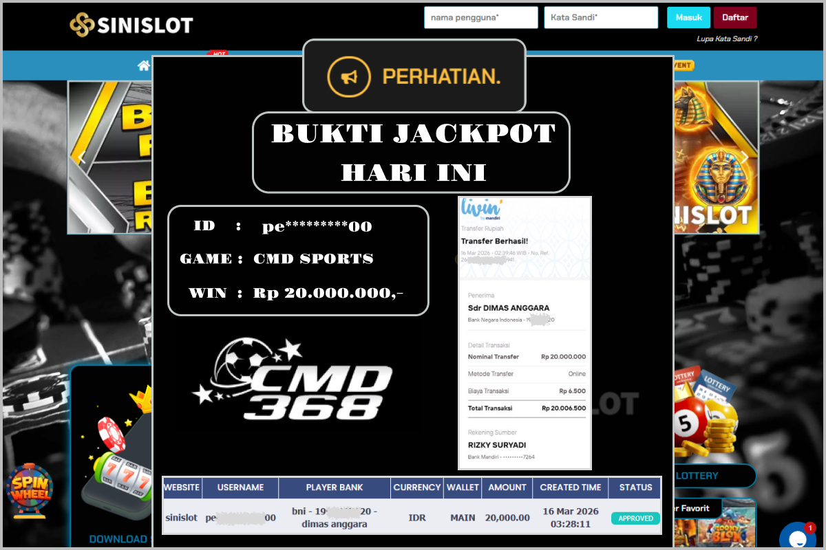 SINISLOT – CMD 368