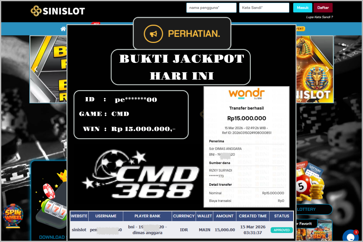 SINISLOT – CMD 368