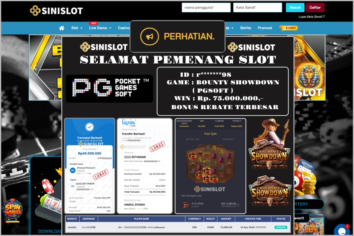SINISLOT – WILD BOUNTY SHOWDOWN ( PGSOFT )